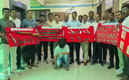 कल्याण गुन्हे शाखेची मोठी कारवाई – अवैध शस्त्रसाठा जप्त, सराईत गुन्हेगार अटक
