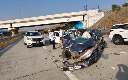 समृद्धी महामार्गावर मेहकरजवळ तिहेरी अपघात; २ गंभीर, ५ जखमी