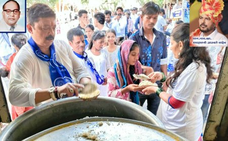डॉ. बाबासाहेब आंबेडकर जयंतीनिमित्त चैत्यभूमीवर सेवाकार्य; हजारो अनुयायांना अन्न व पर्यावरणपूरक साहित्याचे वाटप