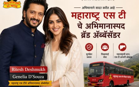 एसटीच्या ‘रस्ता सुरक्षा अभियान’साठी रितेश–जेनेलिया देशमुख ब्रँड ॲम्बेसेडर