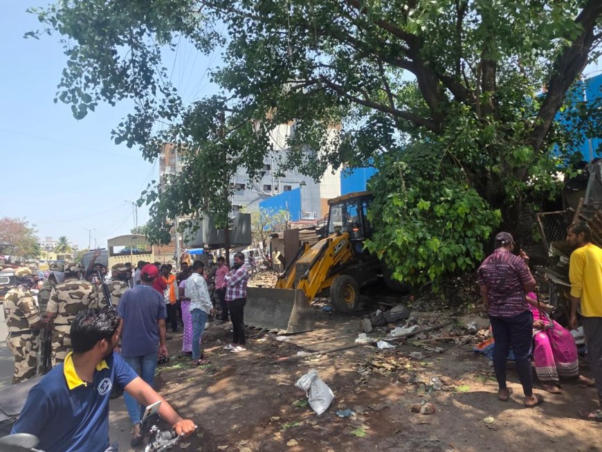 वाकड–म्हातोबानगरमध्ये महापालिकेची अतिक्रमण हटाव मोहीम; ४१ अनधिकृत बांधकामांवर कारवाई