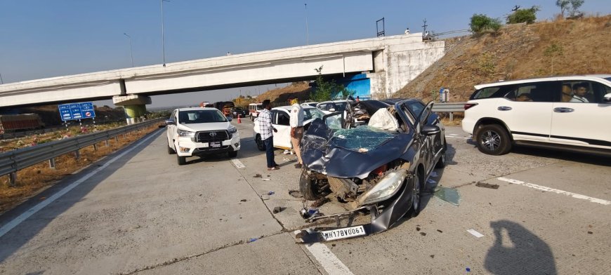 समृद्धी महामार्गावर मेहकरजवळ तिहेरी अपघात; २ गंभीर, ५ जखमी