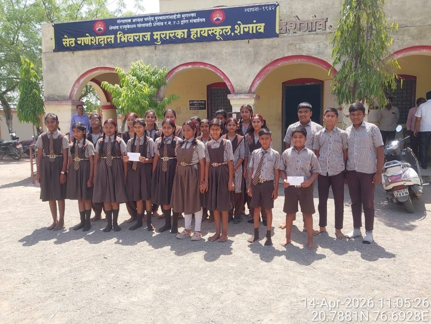 सेठ ग.भि. मुरारका हायस्कूलमध्ये डॉ. बाबासाहेब आंबेडकर जयंती उत्साहात साजरी