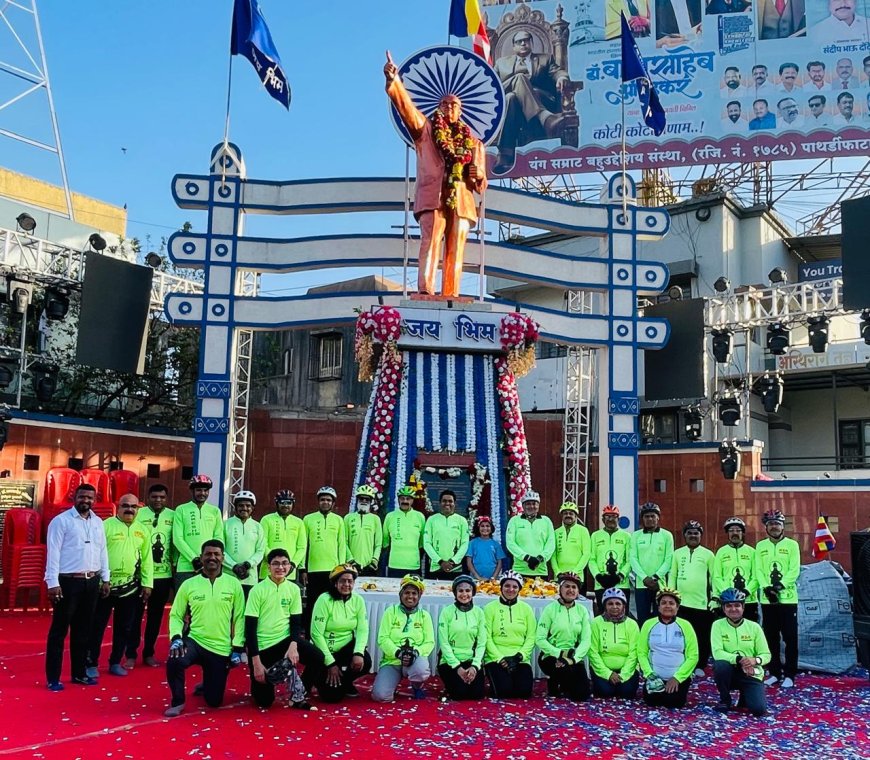 डॉ. बाबासाहेब आंबेडकर जयंतीनिमित्त नाशिकमध्ये सायकल राईड उत्साहात संपन्न