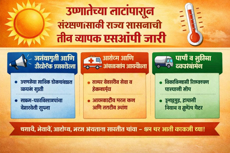 उष्णतेच्या लाटांपासून संरक्षणासाठी राज्य शासनाचे तीन व्यापक एसओपी जारी