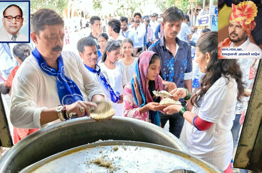 डॉ. बाबासाहेब आंबेडकर जयंतीनिमित्त चैत्यभूमीवर सेवाकार्य; हजारो अनुयायांना अन्न व पर्यावरणपूरक साहित्याचे वाटप