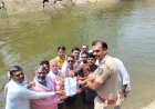 सिद्धेश्वर धरणाचे पाणी केळी पाझर तलावात सोडा; २७ गावांच्या शेतकऱ्यांचे जलसमाधी आंदोलन