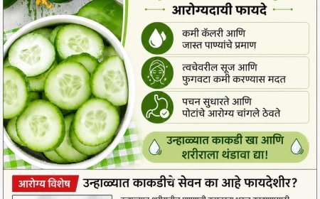 उन्हाळ्यात काकडी खा; शरीराला थंडावा देत आरोग्यही राखते