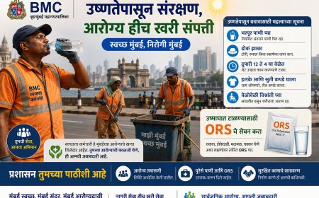 मुंबईत उष्णतेचा वाढता प्रभाव; स्वच्छता कर्मचाऱ्यांसाठी ORS व पाण्याची व्यवस्था करण्याचे आयुक्तांचे निर्देश