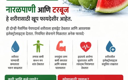 उन्हाळ्यात नारळपाणी आणि टरबूज ठरतात आरोग्यासाठी फायदेशीर