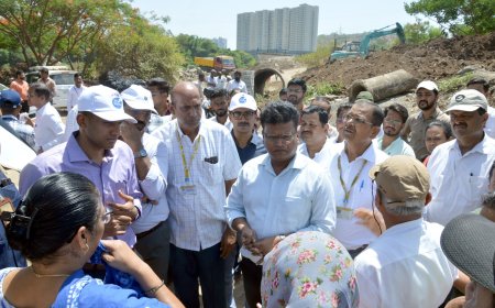 सिंहगड रोडवरील पूरजन्य भागांची आयुक्त नवल किशोर राम यांच्याकडून पाहणी; संरक्षण भिंत व पावसाळी कामे तातडीने पूर्ण करण्याच्या सूचना