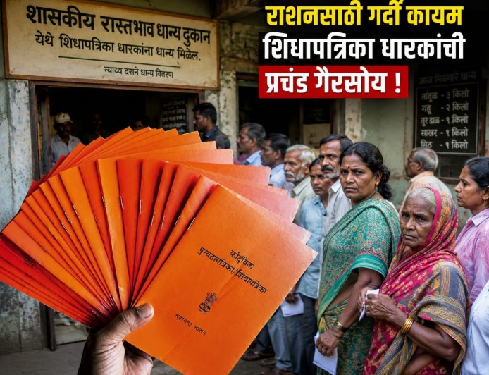 ५ किलो राशनसाठी गरीबांची फरफट; फिंगरप्रिंट न लागल्याने लाभार्थ्यांना अडचणी, नागरिकांमध्ये नाराजी