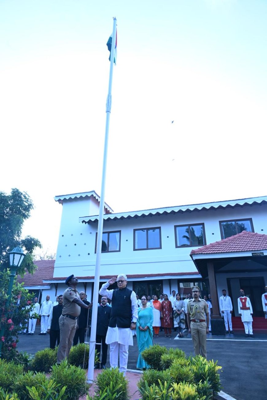 लोकभवन येथे महाराष्ट्र दिन उत्साहात साजरा; राज्यपाल जिष्णु देव वर्मा यांनी दिली राष्ट्रध्वजाला मानवंदना