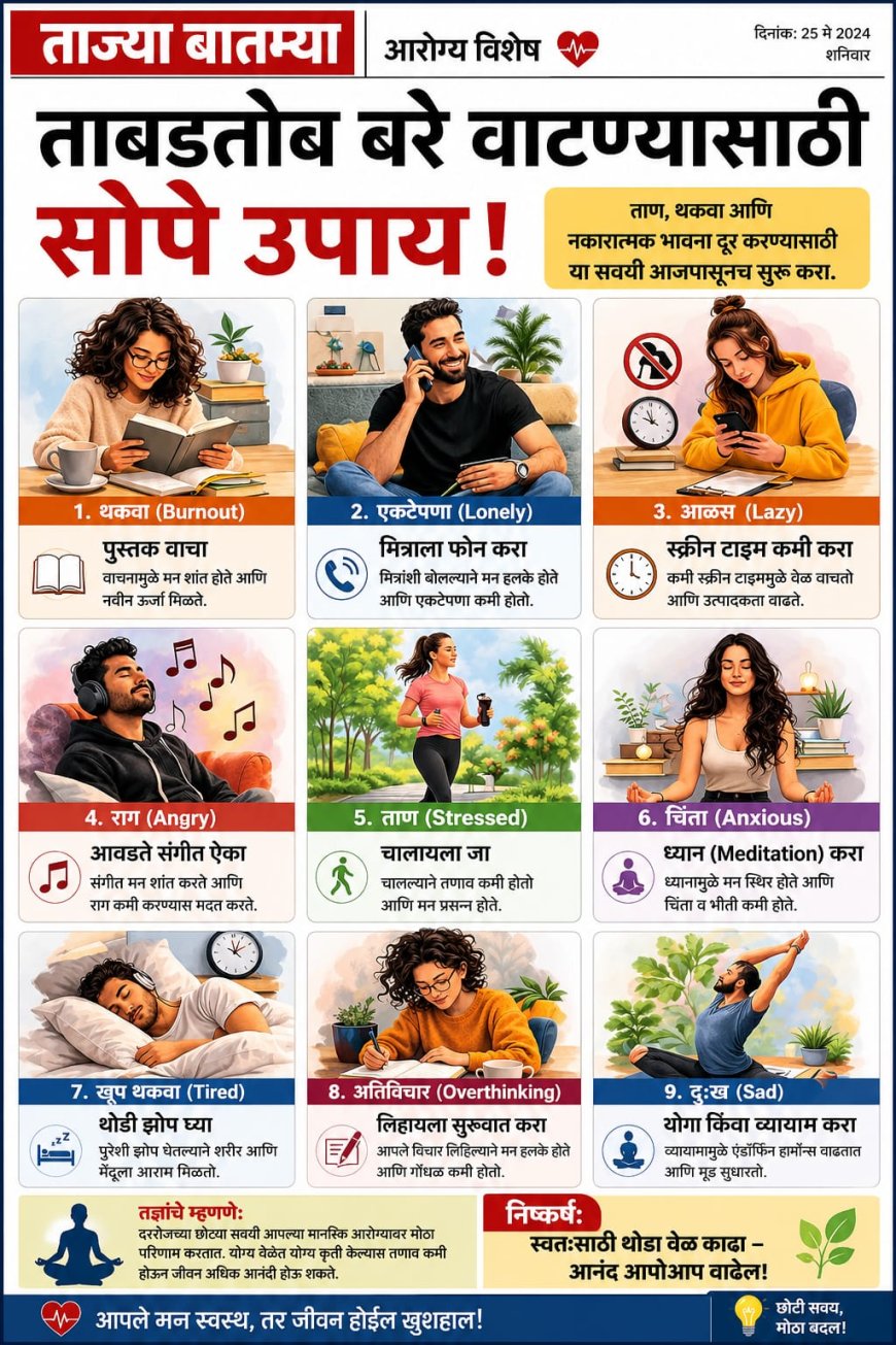 ताबडतोब मूड सुधारण्यासाठी सोपे उपाय; तज्ञांचे मार्गदर्शन