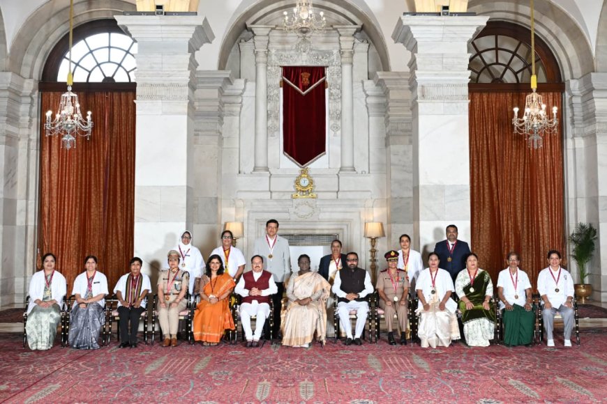चंद्रपूरच्या उज्ज्वला सोयम यांना राष्ट्रीय फ्लोरेन्स नाइटिंगेल पुरस्कार; राष्ट्रपती द्रौपदी मुर्मू यांच्या हस्ते गौरव