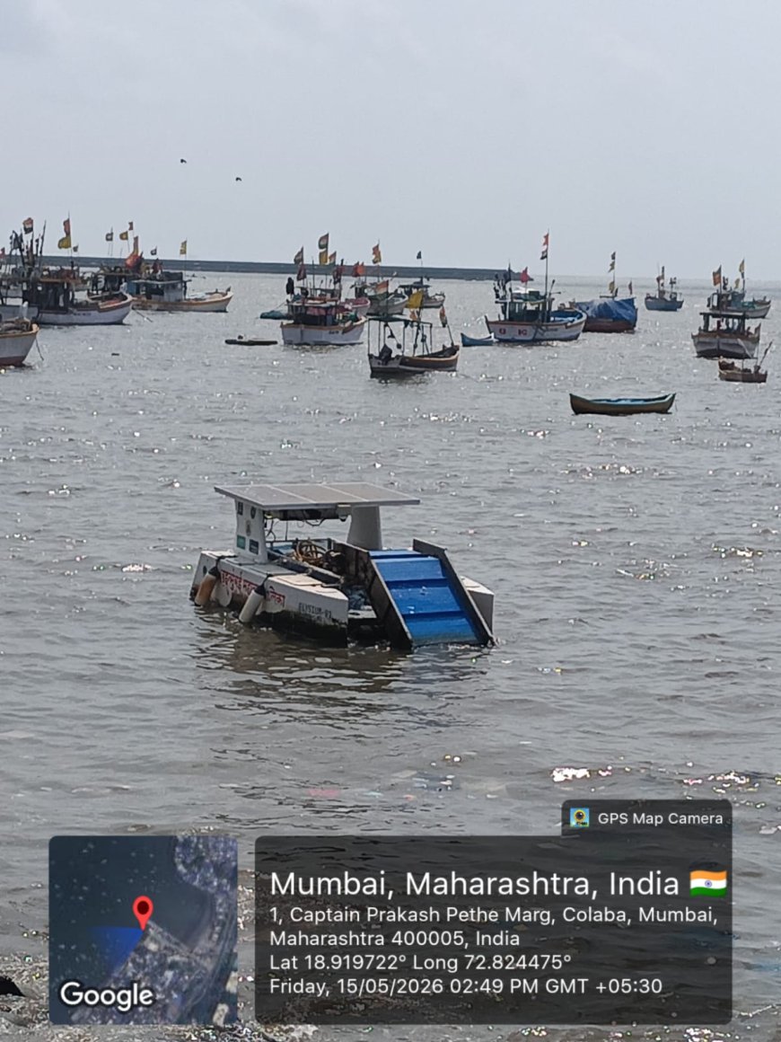मुंबईत समुद्रातील तरंगता कचरा हटवण्यासाठी मानवरहित इलेक्ट्रिक बोट कार्यरत; दररोज ९० किलो कचऱ्याचे संकलन