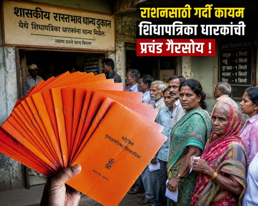 ५ किलो राशनसाठी गरीबांची फरफट; फिंगरप्रिंट न लागल्याने लाभार्थ्यांना अडचणी, नागरिकांमध्ये नाराजी