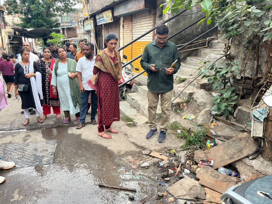 पावसाळ्यापूर्वी नागरिकांच्या समस्या सोडविण्यासाठी नगरसेविका राजोल पाटील यांची धावपळ