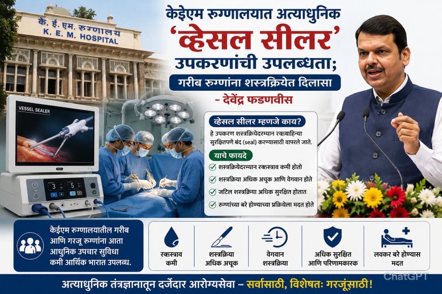 केईएम रुग्णालयात अत्याधुनिक ‘व्हेसल सीलर’ उपकरणांची उपलब्धता; गरीब रुग्णांना शस्त्रक्रियेत दिलासा
