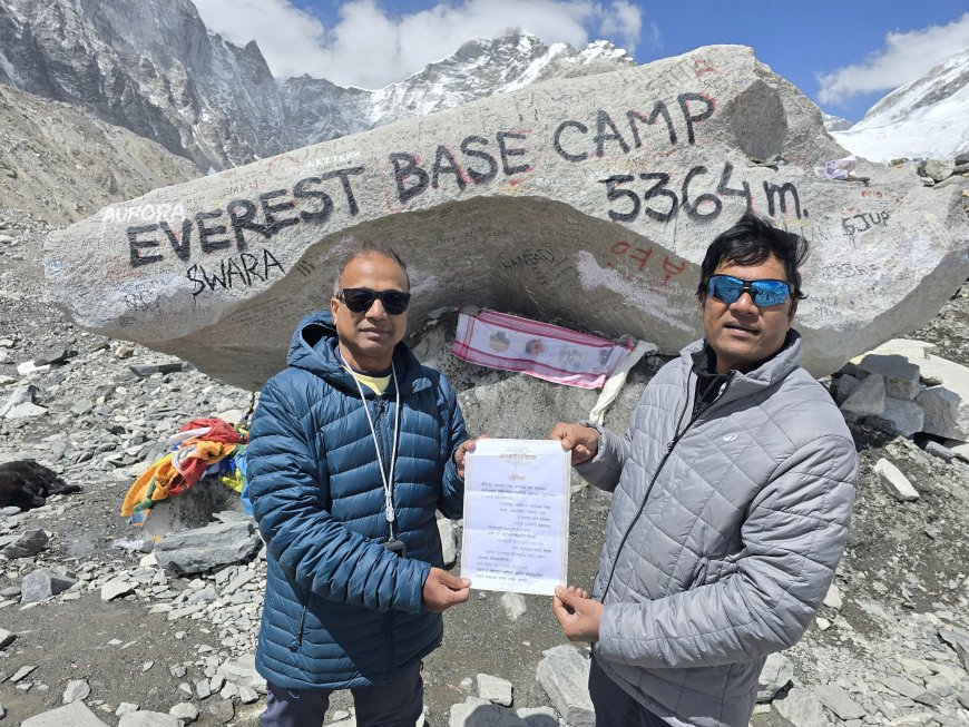 करवीर हायकर्सच्या सात सदस्यांची ‘एव्हरेस्ट बेस कँप’ मोहीम यशस्वी; तिरंगा फडकवत संविधान उद्देशिकेचे प्रदर्शन