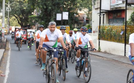 पर्यावरण संवर्धनाचा संदेश देत कोल्हापुरात भव्य सायकल रॅली; ३०० हून अधिक सायकलप्रेमींचा उत्स्फूर्त सहभाग
