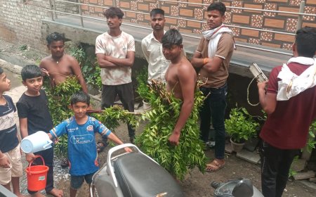 महागावात चिमुरड्यांची ‘धोंडी धोंडी पाणी दे’ दिंडी; पावसासाठी वरुणराजाला घातले साकडे