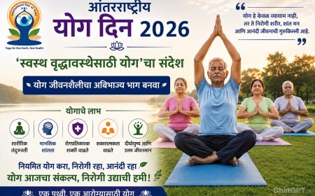 आंतरराष्ट्रीय योग दिन 2026 : ‘स्वस्थ वृद्धावस्थेसाठी योग’चा संदेश; योग जीवनशैलीचा अविभाज्य भाग बनवा – डॉ. एस. बी. थोरात