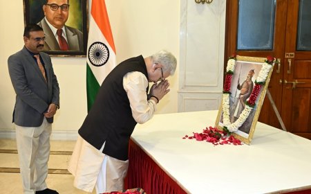 महाराणा प्रताप जयंतीनिमित्त राज्यपाल जिष्णु देव वर्मा आणि मंत्री मंगल प्रभात लोढा यांचे अभिवादन
