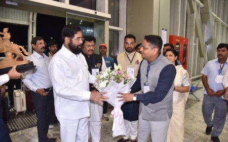उपमुख्यमंत्री एकनाथ शिंदे यांचे कोल्हापूर विमानतळावर आगमन; अमित शाह यांच्या दौऱ्यात राहणार सहभागी