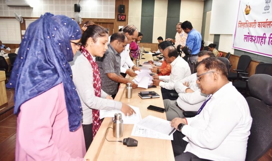 कोल्हापूर लोकशाही दिनात 86 तक्रार अर्ज दाखल; प्रलंबित प्रकरणांवर जिल्हाधिकाऱ्यांचा कडक इशारा