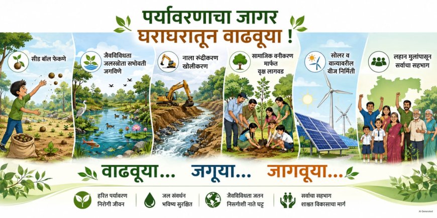 पर्यावरण संवर्धनासाठी प्रत्येकाने वृक्षलागवड व जलसंवर्धनाचा संकल्प करावा – प्रवीण टाके