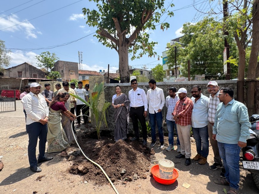 भगूर नगर परिषदेच्या वतीने पर्यावरण दिनानिमित्त वृक्षारोपण उपक्रम उत्साहात संपन्न