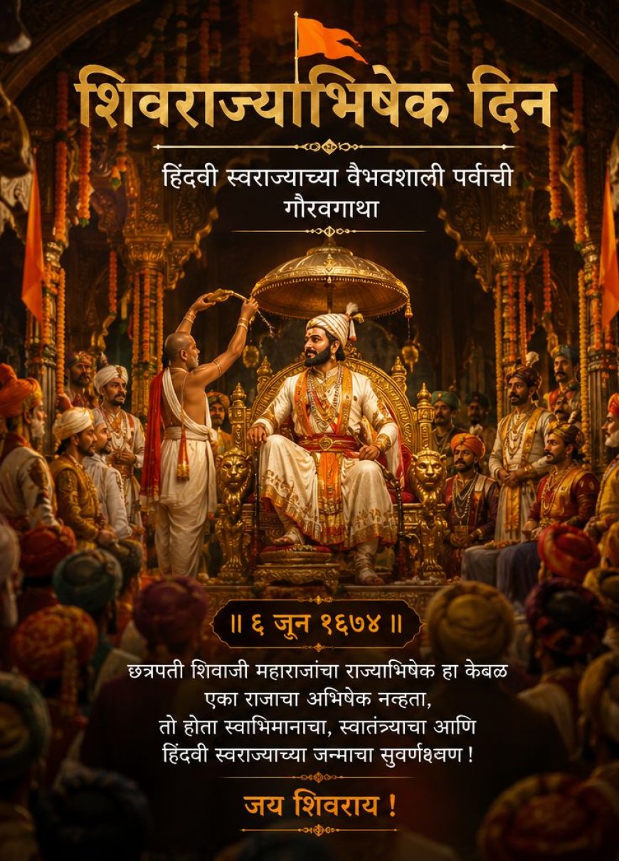 शिवराज्याभिषेक दिन : हिंदवी स्वराज्याच्या वैभवशाली पर्वाची गौरवगाथा