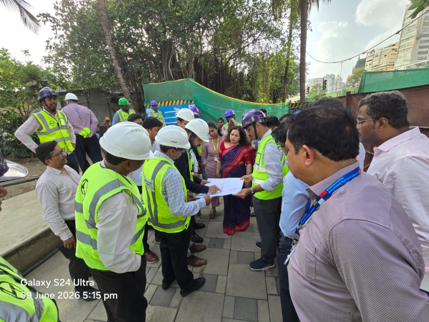 ऑरेंज गेट–मरीन ड्राइव्ह दुहेरी बोगदा प्रकल्पासाठी तांत्रिक इमारतीच्या जागेची उच्चाधिकारी समितीकडून पाहणी; तात्काळ प्रस्ताव सादर करण्याचे निर्देश