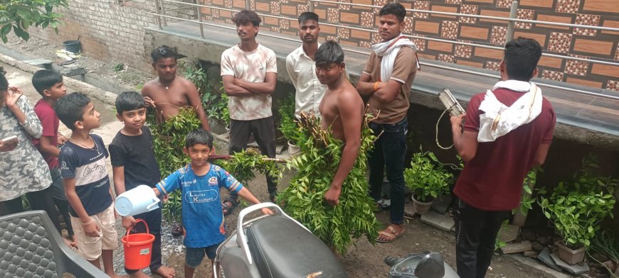 महागावात चिमुरड्यांची ‘धोंडी धोंडी पाणी दे’ दिंडी; पावसासाठी वरुणराजाला घातले साकडे