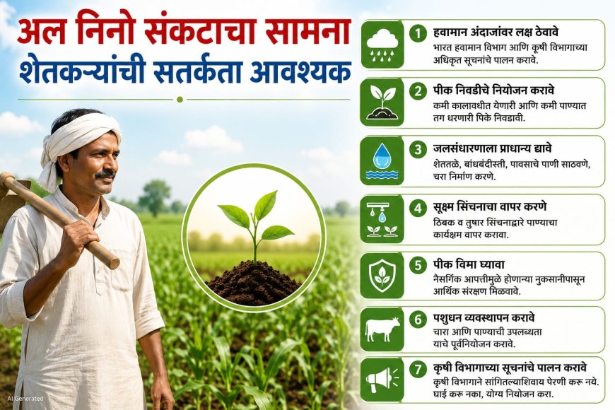 अल निनोचा संभाव्य प्रभाव; शेतकऱ्यांनी पेरणीची घाई टाळावी, जलसंधारणावर भर द्यावा