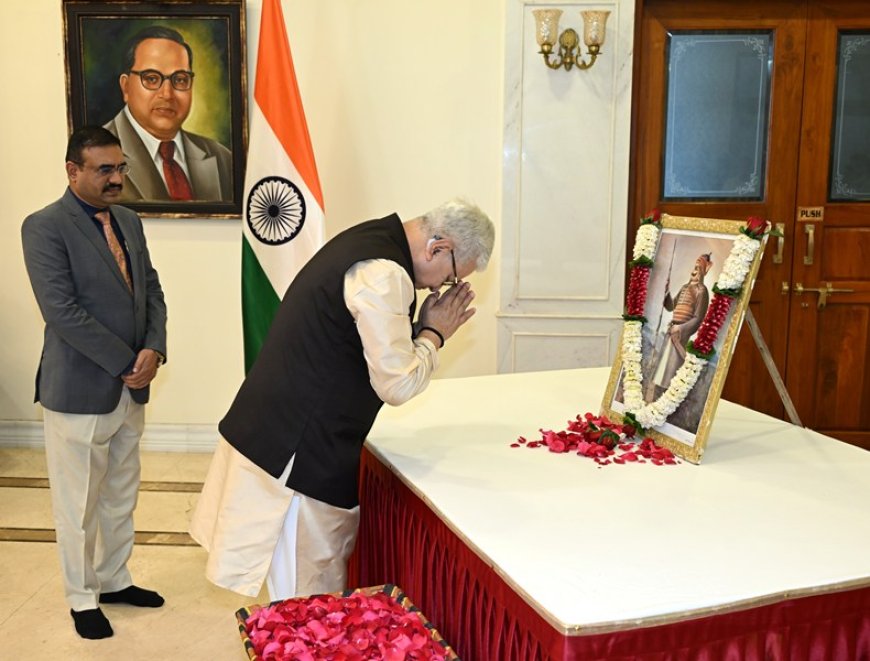 महाराणा प्रताप जयंतीनिमित्त राज्यपाल जिष्णु देव वर्मा आणि मंत्री मंगल प्रभात लोढा यांचे अभिवादन