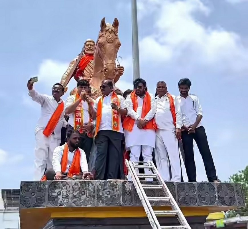 जनतेला दिलेला शब्द पूर्ण; आमदार सईद खान यांच्या पुढाकारातून पाथरीत छत्रपती शिवाजी महाराजांचा भव्य अश्वारूढ पुतळा साकार