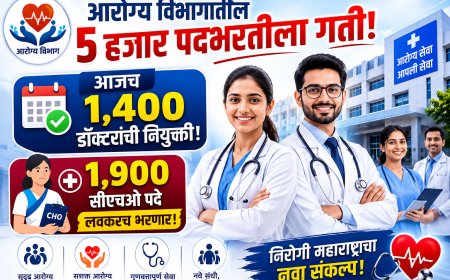 आरोग्य विभागातील 5 हजार पदभरतीला गती; आजच 1,400 डॉक्टरांची नियुक्ती, 1,900 सीएचओ पदेही लवकरच भरणार
