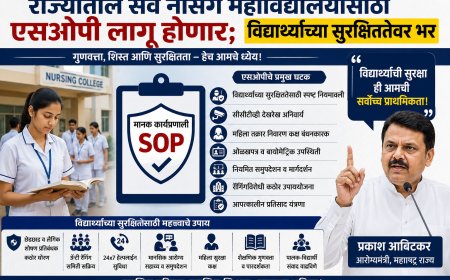 राज्यातील सर्व नर्सिंग महाविद्यालयांसाठी एसओपी लागू होणार; विद्यार्थ्यांच्या सुरक्षिततेवर भर