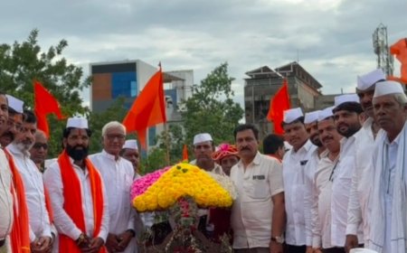 संत शिरोमणी नामदेव महाराज पालखीचे पंढरपूरकडे प्रस्थान; हिंगोलीत भक्तिमय रिंगण सोहळा उत्साहात