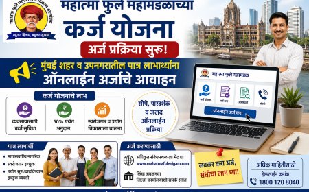 महात्मा फुले महामंडळाच्या कर्ज योजनांसाठी अर्ज प्रक्रिया सुरू; मुंबई शहर व उपनगरातील पात्र लाभार्थ्यांना ऑनलाइन अर्जाचे आवाहन