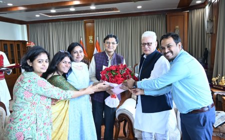 'स्पिक मॅके'च्या शिष्टमंडळाची राज्यपाल जिष्णु देव वर्मा यांची सदिच्छा भेट; सुवर्णमहोत्सवी कार्यक्रमाचे निमंत्रण