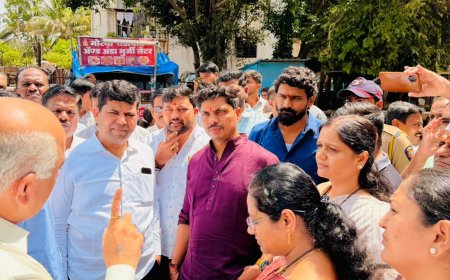 चिखली घरकुल परिसरातील पाणी साचण्याच्या समस्येवर कायमस्वरूपी तोडग्यासाठी महापौर रवी लांडगे यांची पाहणी; अधिकाऱ्यांना तातडीच्या उपाययोजनांचे निर्देश