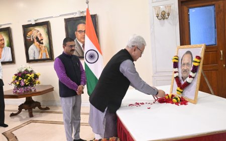 दिवंगत उपमुख्यमंत्री अजित पवार यांना राज्यपाल जिष्णु देव वर्मा यांचे अभिवादन