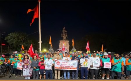 पर्यावरण संवर्धनाचा संदेश देत ७० सायकलपटूंची इचलकरंजी–पंढरपूर सायकल वारी; ‘नशामुक्त अभियानाला’ही बळ