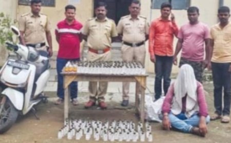 अवैध दारू तस्करांवर दराटी पोलिसांचा सर्जिकल स्ट्राइक; ४२० देशी दारूच्या बाटल्यांसह ७० हजारांचा मुद्देमाल जप्त
