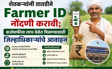 शेतकऱ्यांनी तातडीने Farmer ID नोंदणी करावी; कर्जमाफीचा लाभ वेळेत मिळण्यासाठी जिल्हाधिकाऱ्यांचे आवाहन