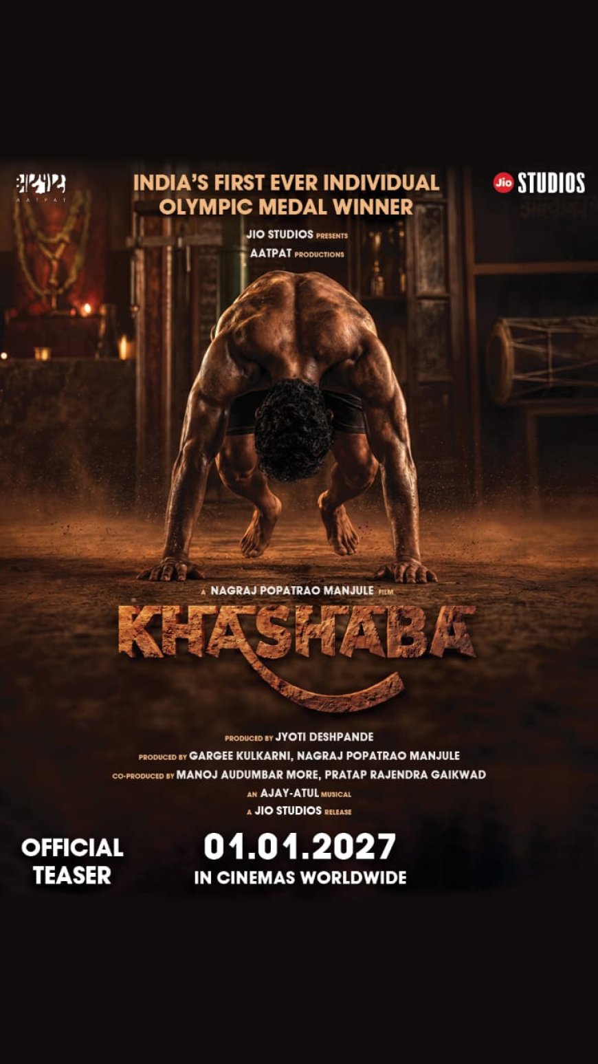 नागराज मंजुळे दिग्दर्शित 'खाशाबा'चा दमदार टीझर प्रदर्शित; १ जानेवारी २०२७ रोजी जगभरात चित्रपट प्रदर्शित