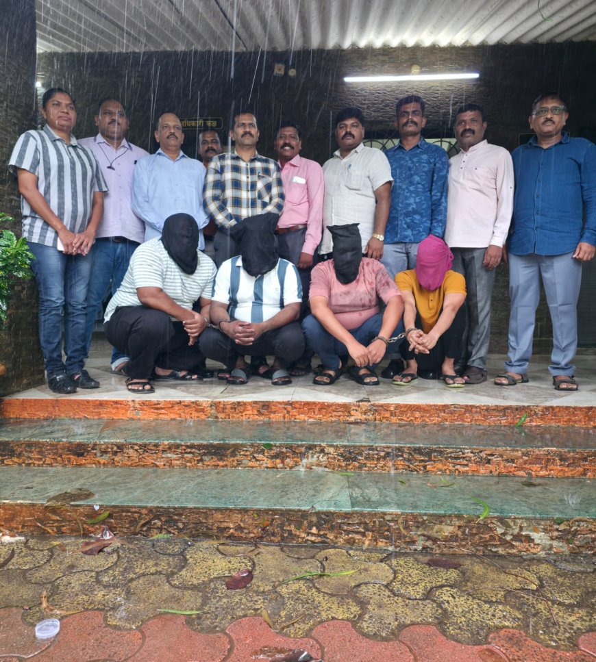 आरटीआय अर्ज मागे घेण्यासाठी १५ लाखांची खंडणी मागणाऱ्या चौकडीला कल्याण गुन्हे शाखेकडून अटक
